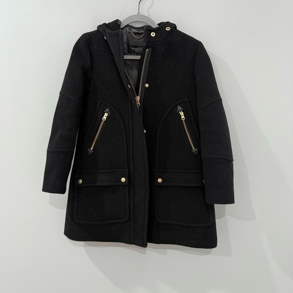 J Crew Coat Chateau Parka Italian Cloth in Black - Picture 4 of 8